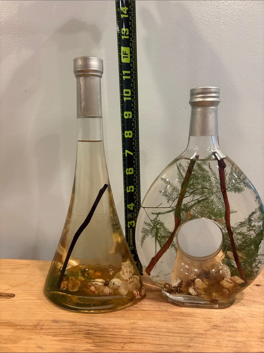 Vintage Bath Oil decorative glass bottles